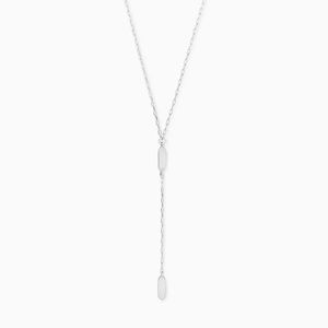 Like New Kendra Scott Fern Y Necklace - Bright Silver